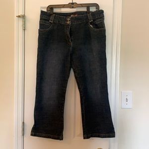 Wide leg plus size Jean capris